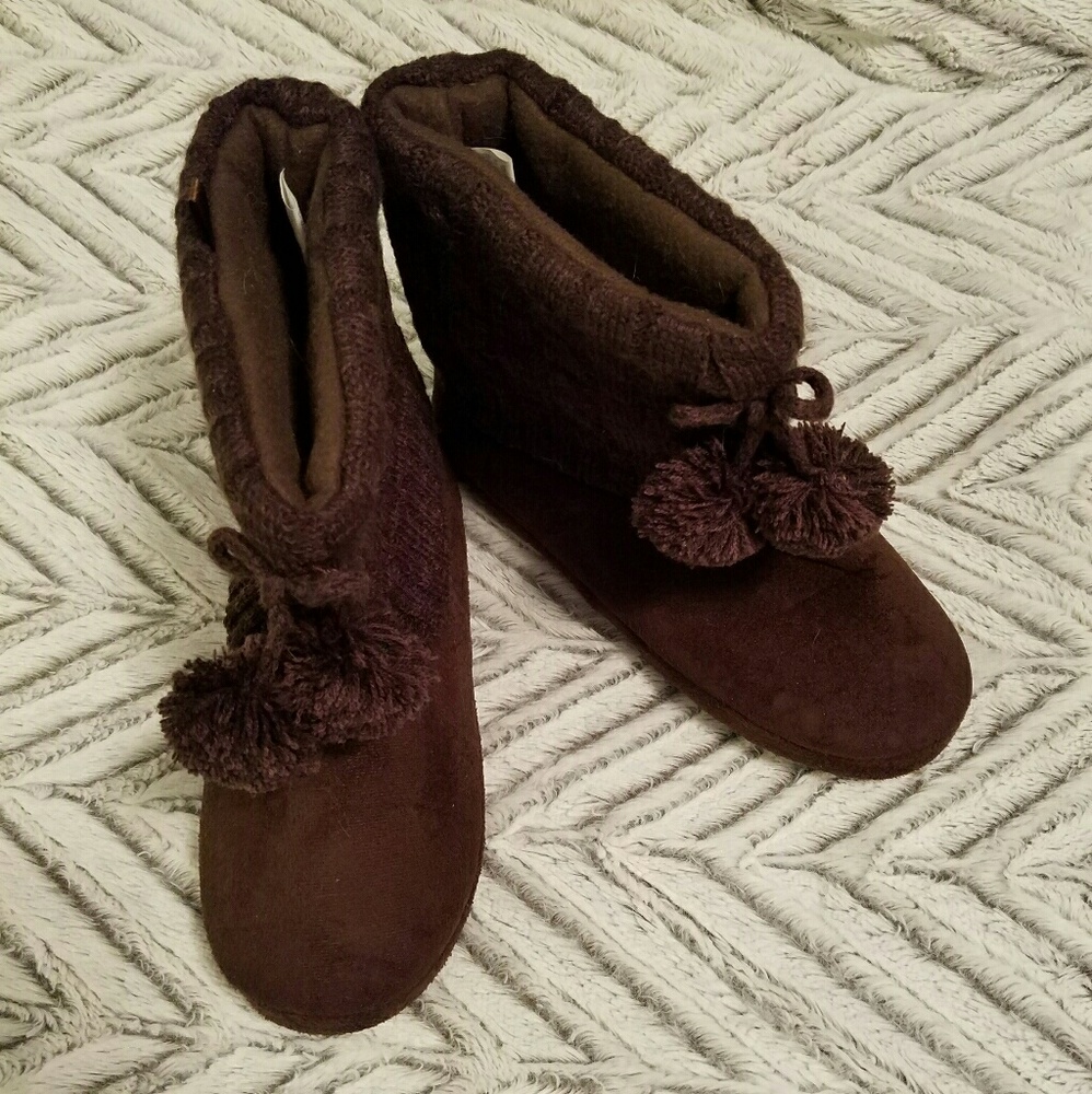 Brown Slipper Boots